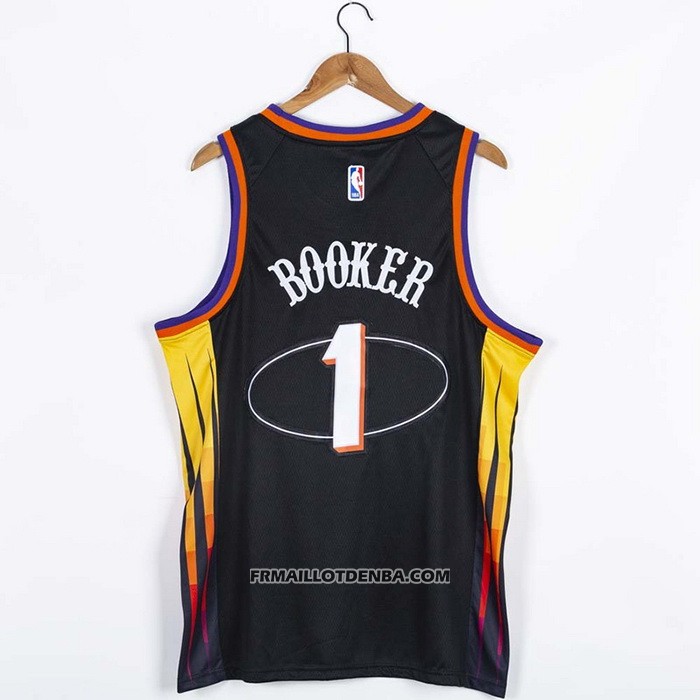 Maillot Phoenix Suns Devin Booker NO 1 75th Anniversary 2022 Noir